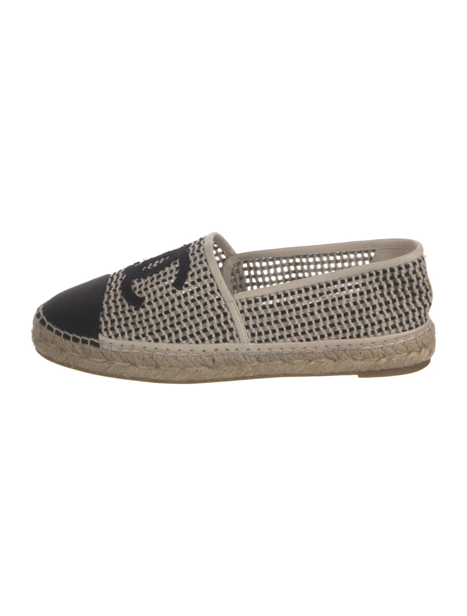 Chanel Interlocking CC Logo Mesh Espadrilles