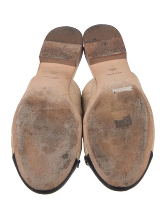 Chanel Interlocking CC Logo Leather Mules