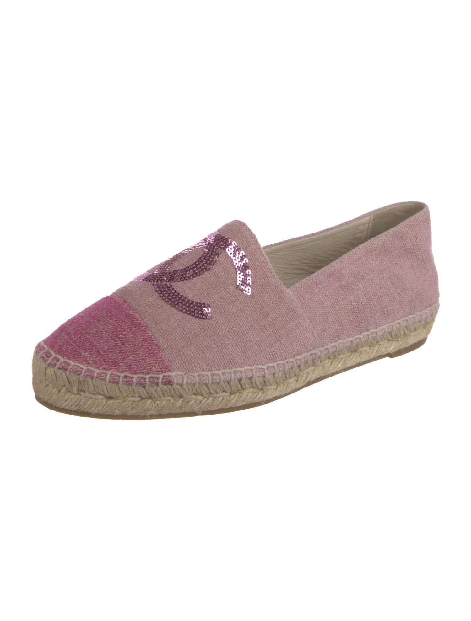 Chanel Interlocking CC Logo Canvas Espadrilles