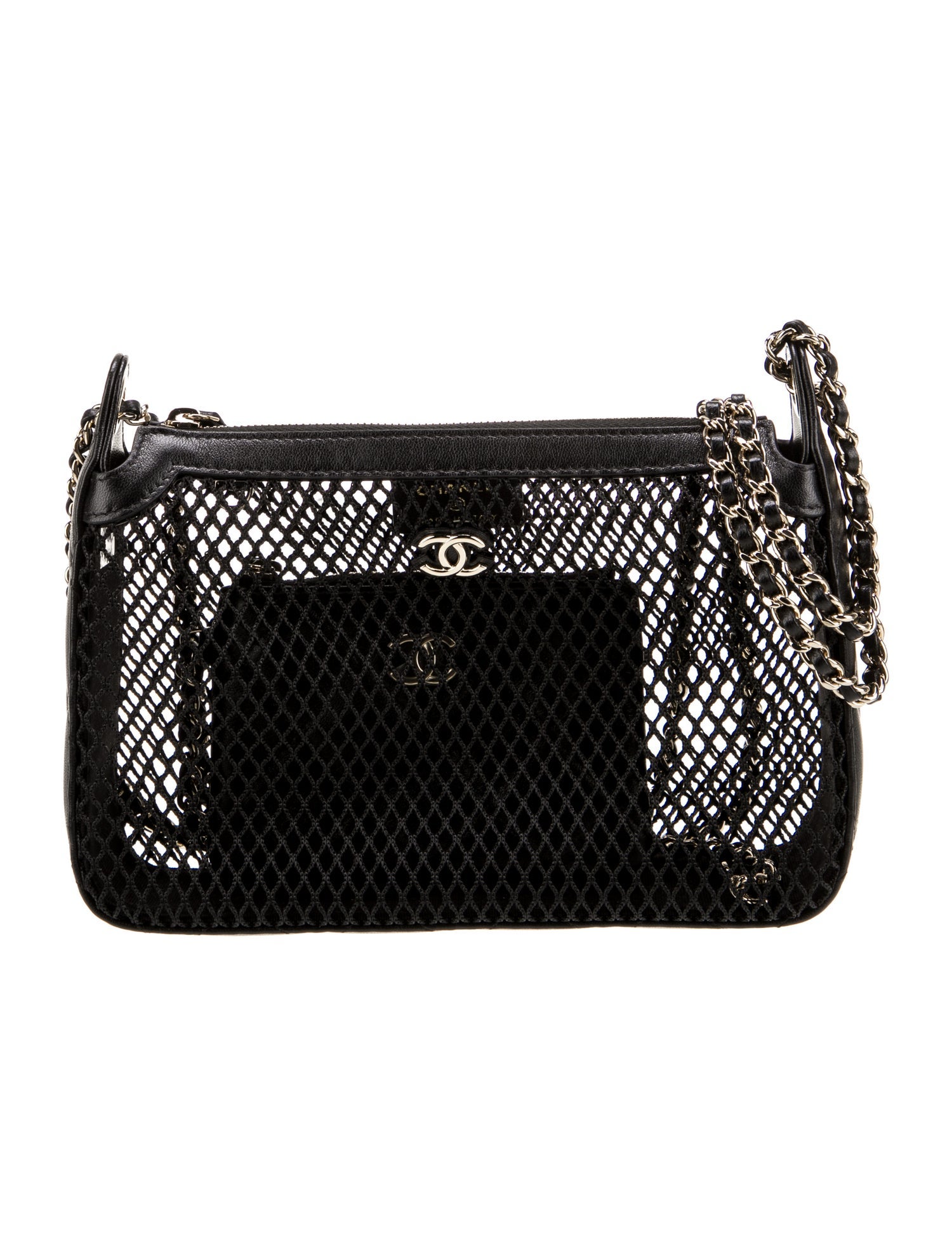 Chanel Mesh Clutch With Chain