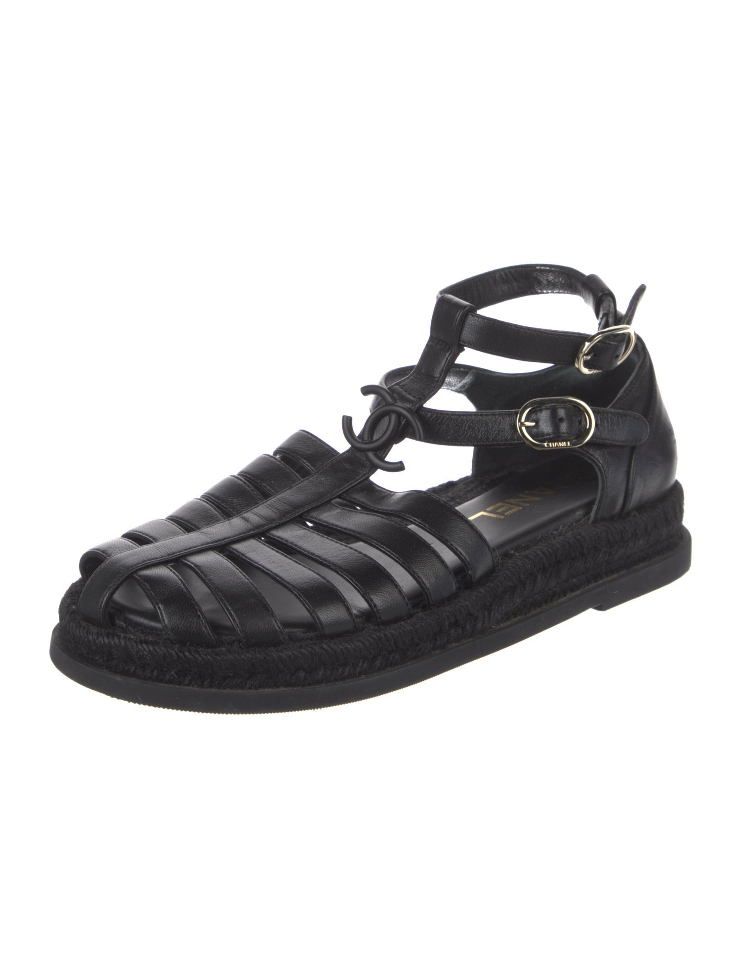 Chanel 2024 Interlocking CC Logo Sandals