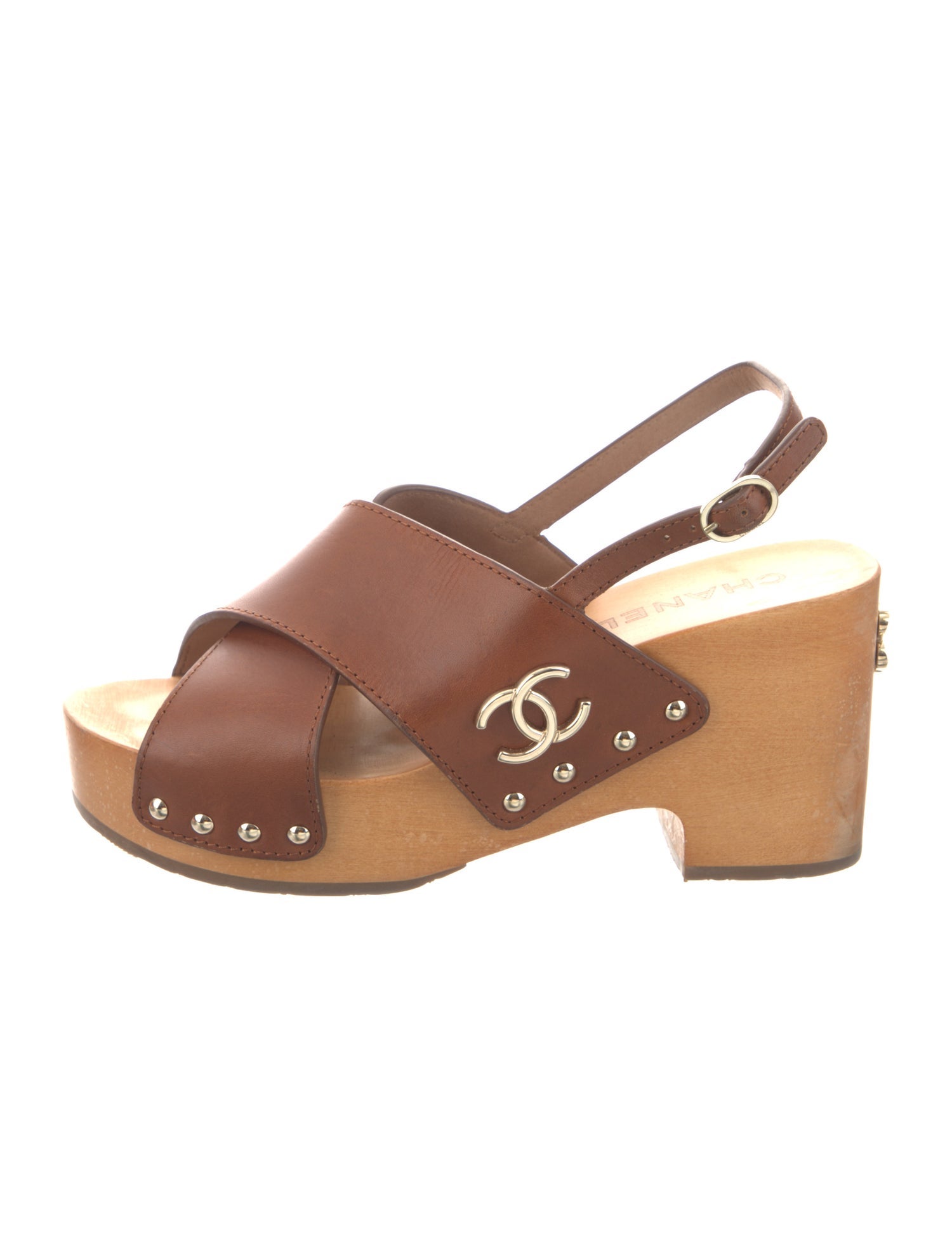 Chanel 2020 Interlocking CC Logo Slingback Sandals