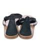 Chanel Interlocking CC Logo Suede T-Strap Sandals