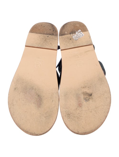 Chanel Interlocking CC Logo Suede T-Strap Sandals