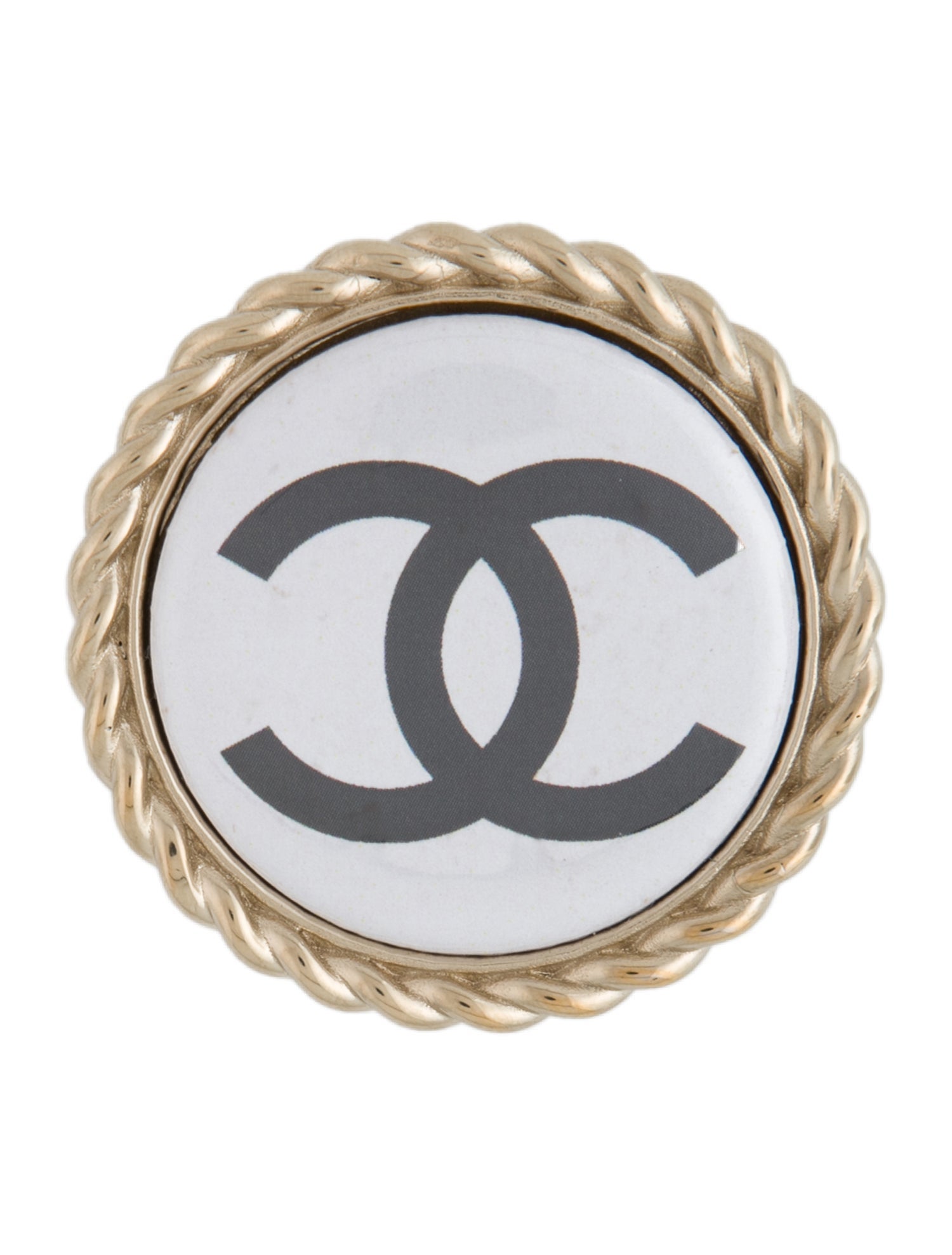 Chanel Resin CC Brooch