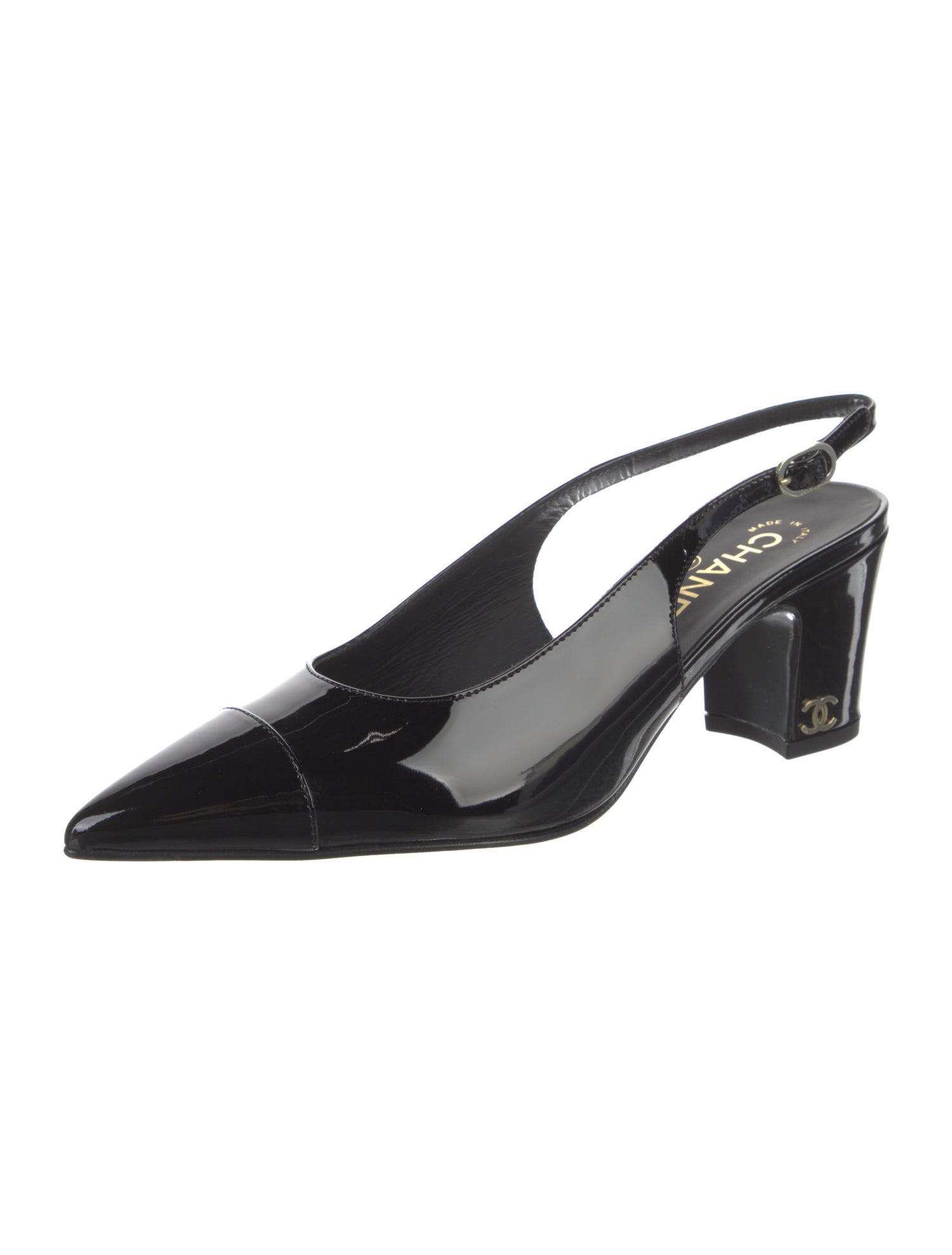 Chanel 2023 Interlocking CC Logo Slingback Pumps