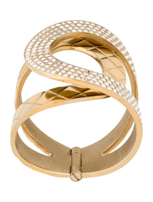Chanel Strass CC Hinged Cuff