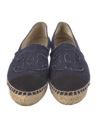 Chanel Interlocking CC Logo Canvas Espadrilles