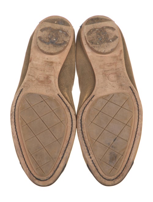 Chanel Interlocking CC Logo Leather Flats
