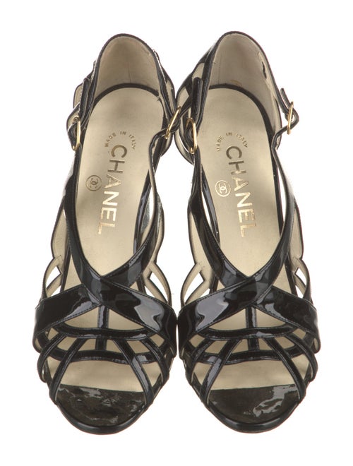 Chanel 2013 Interlocking CC Logo Slingback Sandals