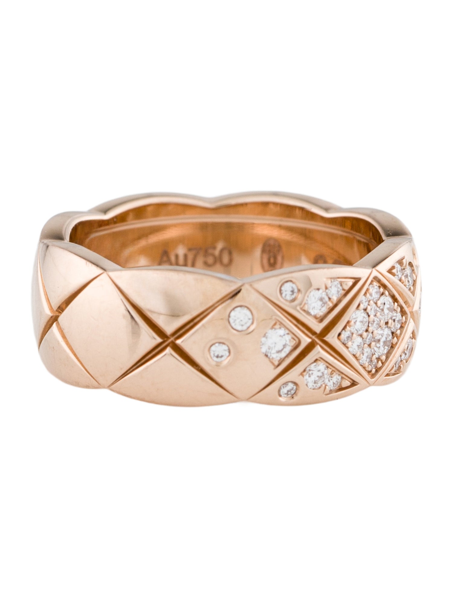 Chanel 18K Diamond Coco Crush Ring