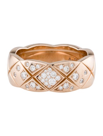 Chanel 18K Diamond Coco Crush Ring