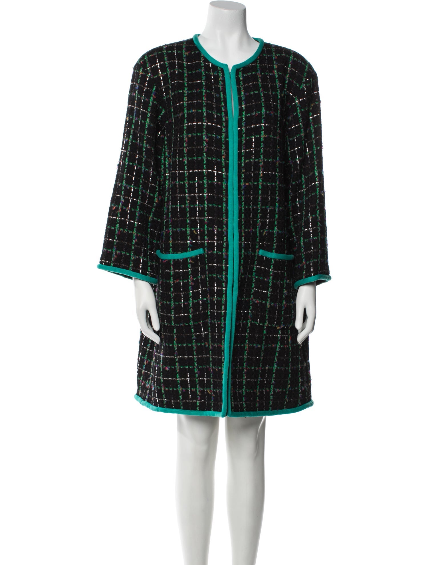 Chanel 2017 Plaid Print Coat