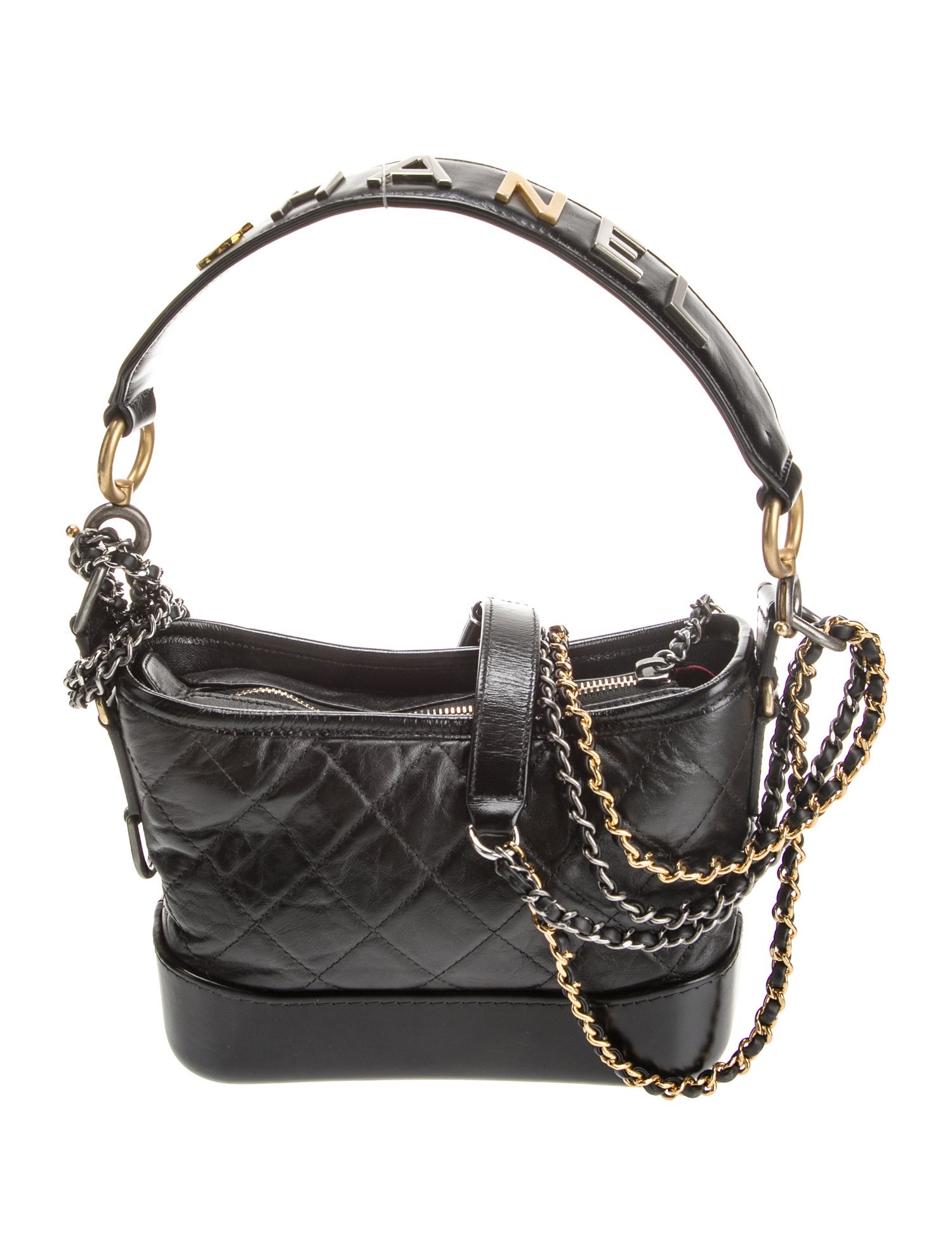 Chanel Small Logo Strap Gabrielle Hobo