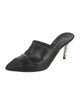 Chanel Interlocking CC Logo Leather Mules