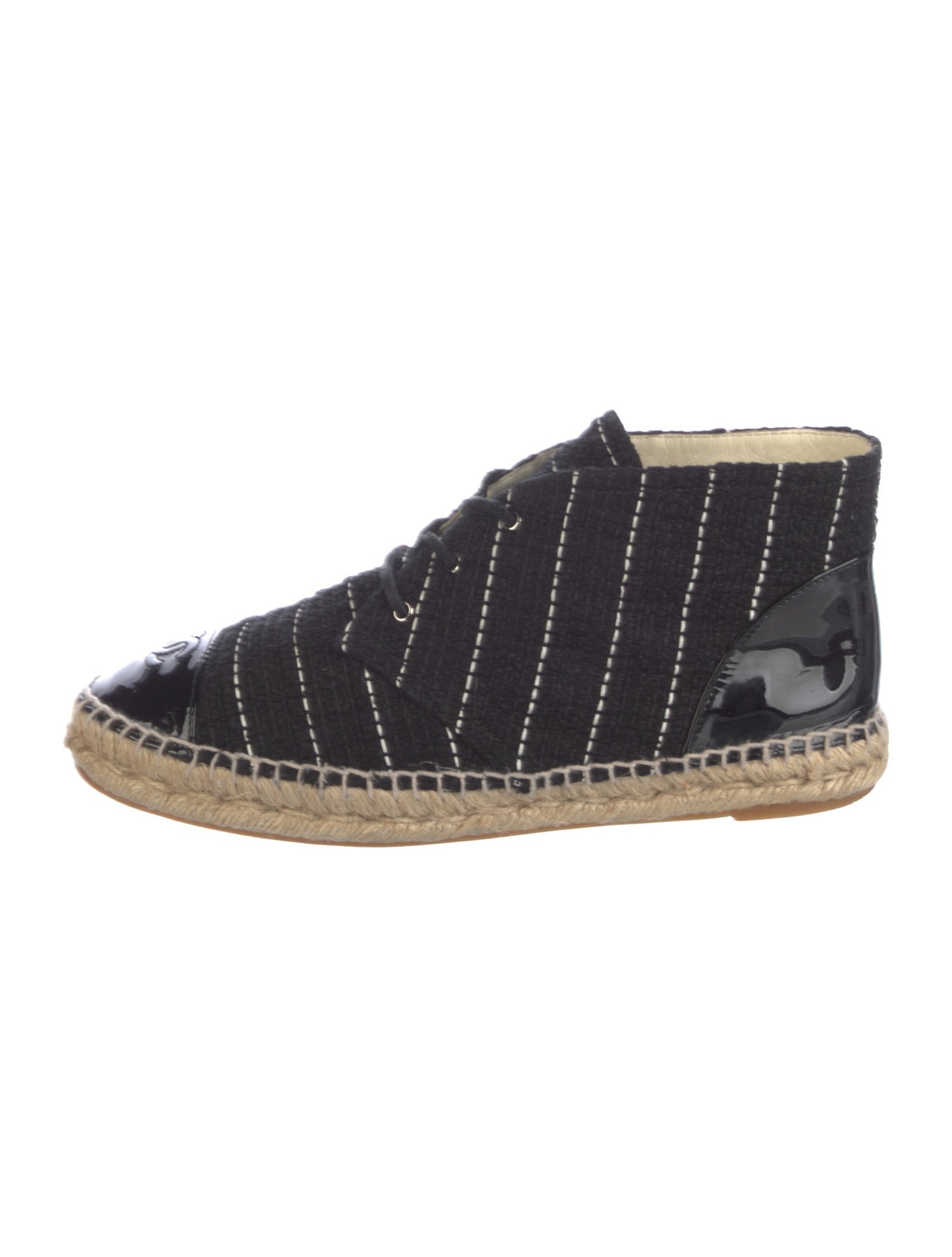 Chanel 2015 Interlocking CC Logo Espadrille Sneakers