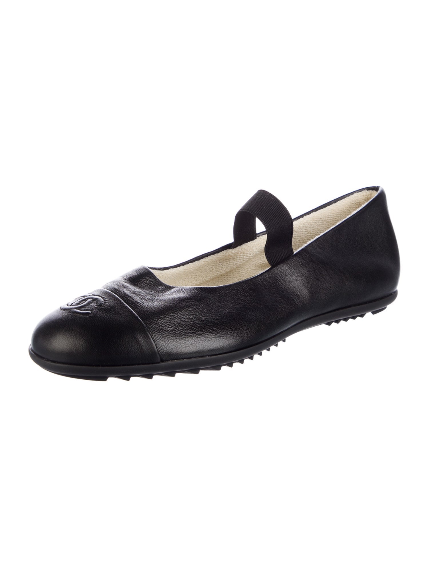 Chanel 2025 Interlocking CC Logo Mary Jane Flats