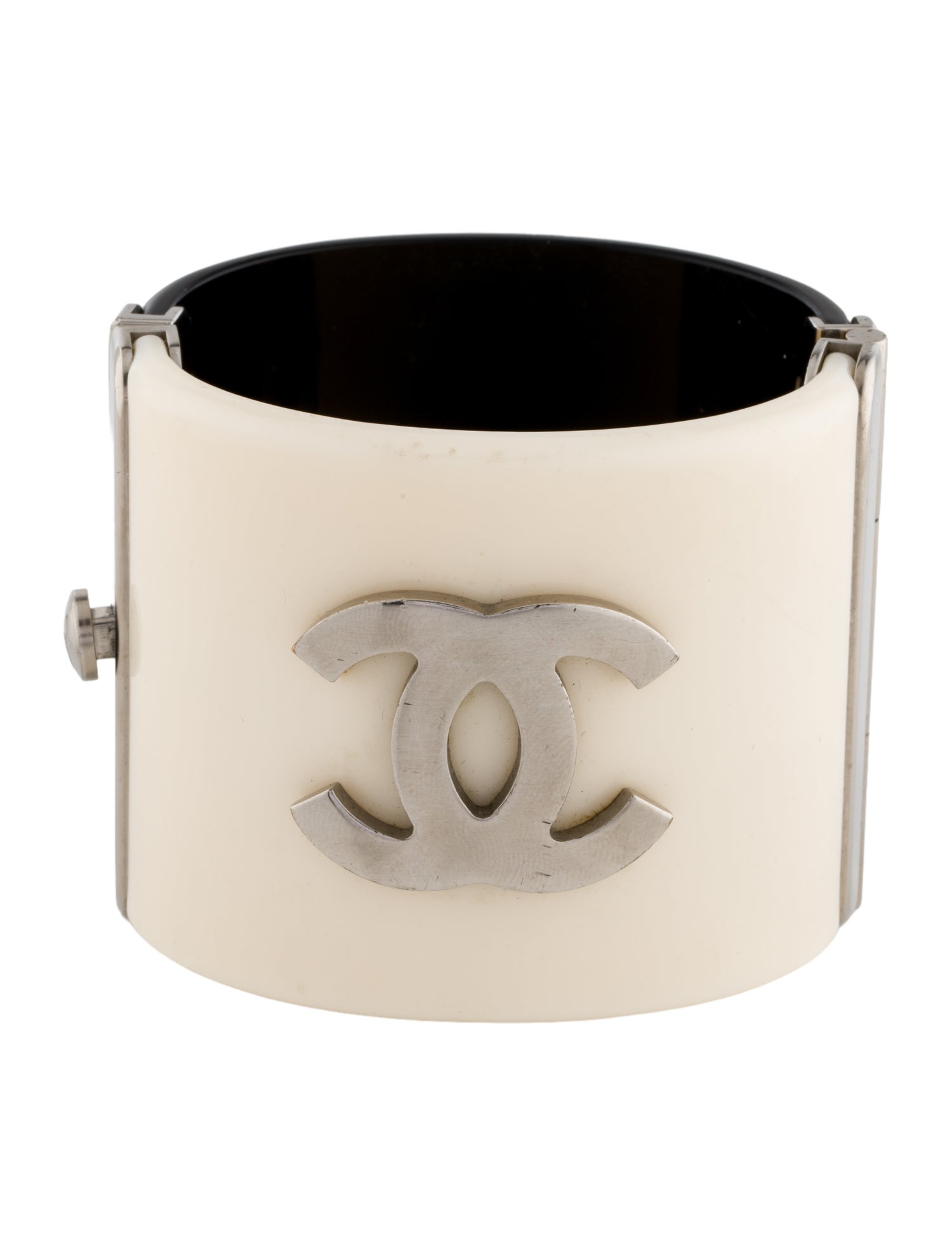 Chanel Resin CC Hinged Cuff