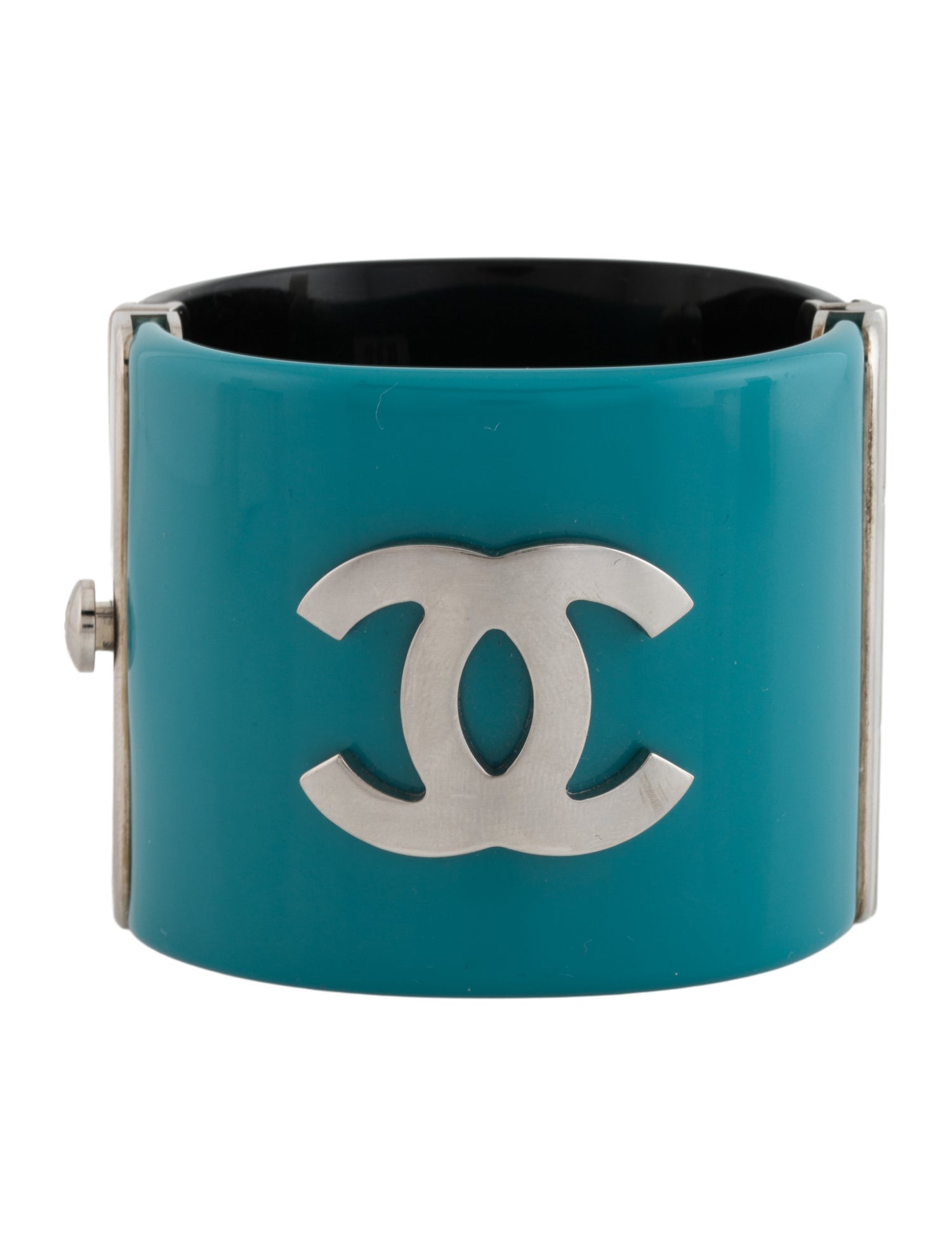 Chanel Resin CC Hinged Bangle
