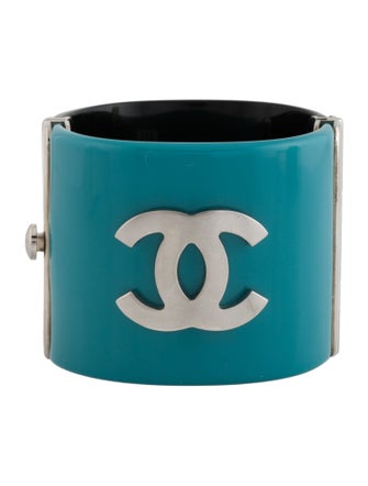 Chanel Resin CC Hinged Bangle