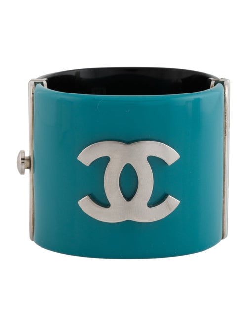 Chanel Resin CC Hinged Bangle