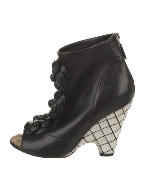 Chanel Interlocking CC Logo Leather Boots