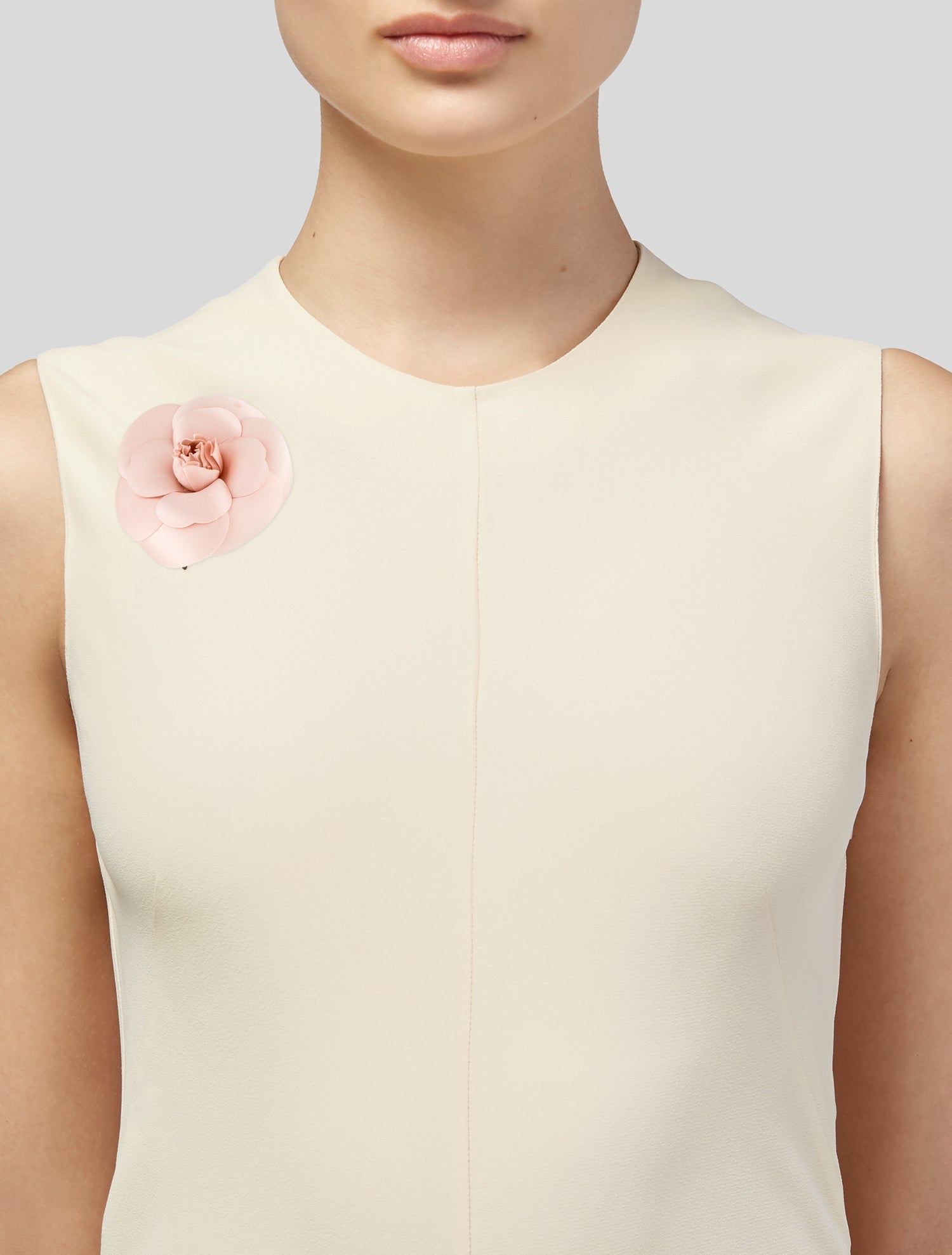 Chanel Vintage Silk Camellia Booch