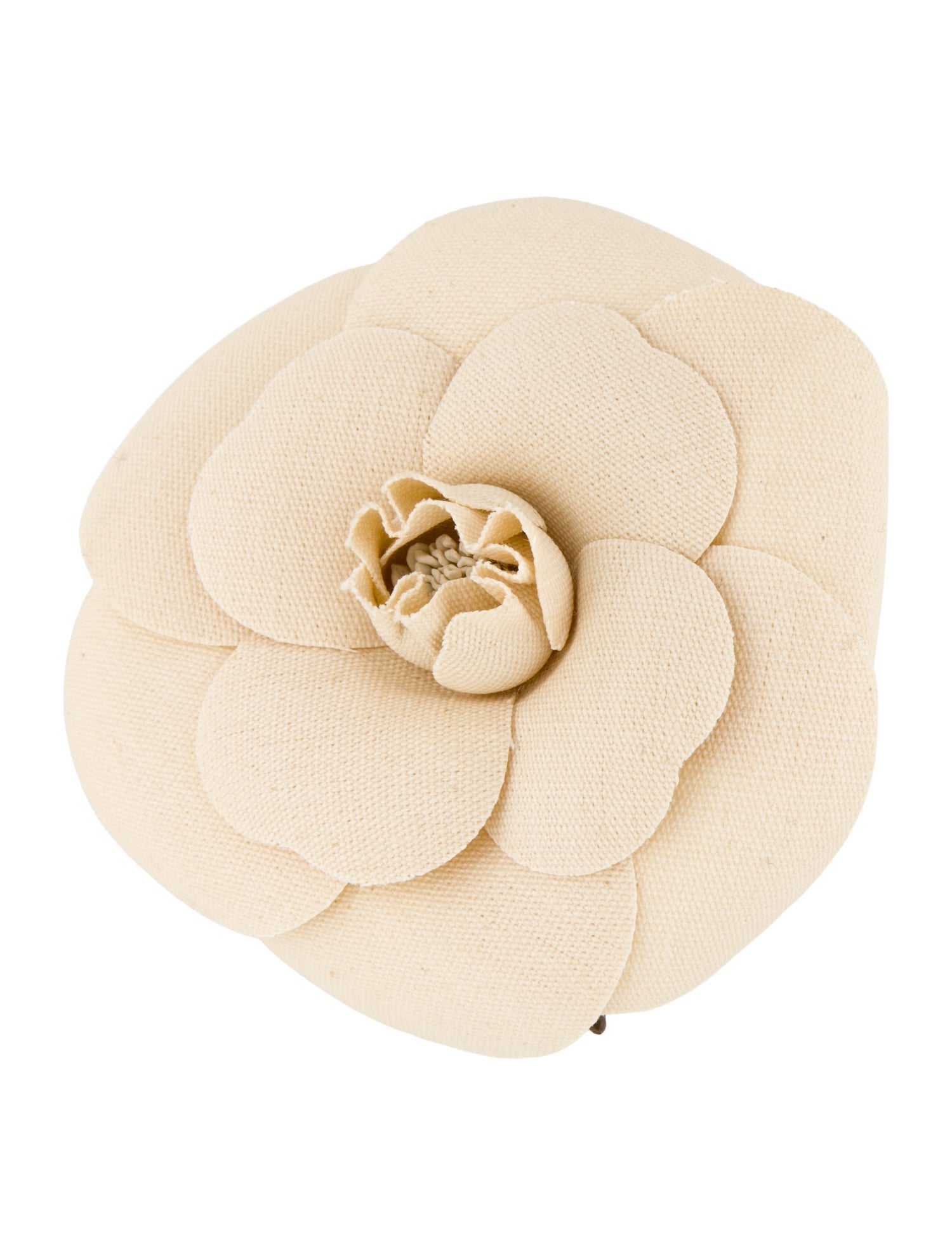 Chanel Vintage Fabric Camellia Brooch