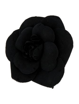 Chanel Vintage Fabric Camellia Brooch
