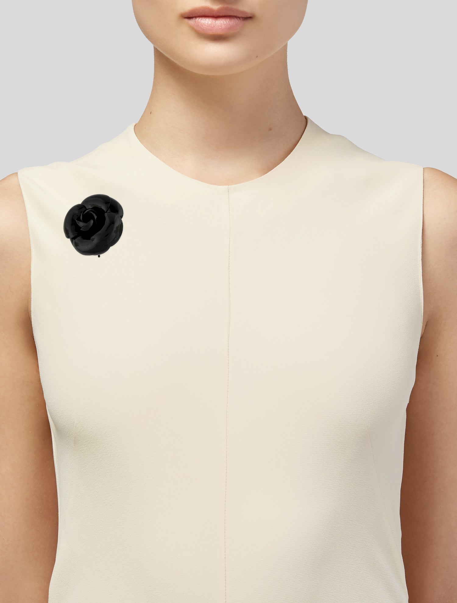 Chanel Vintage Vinyl Camellia Flower Brooch