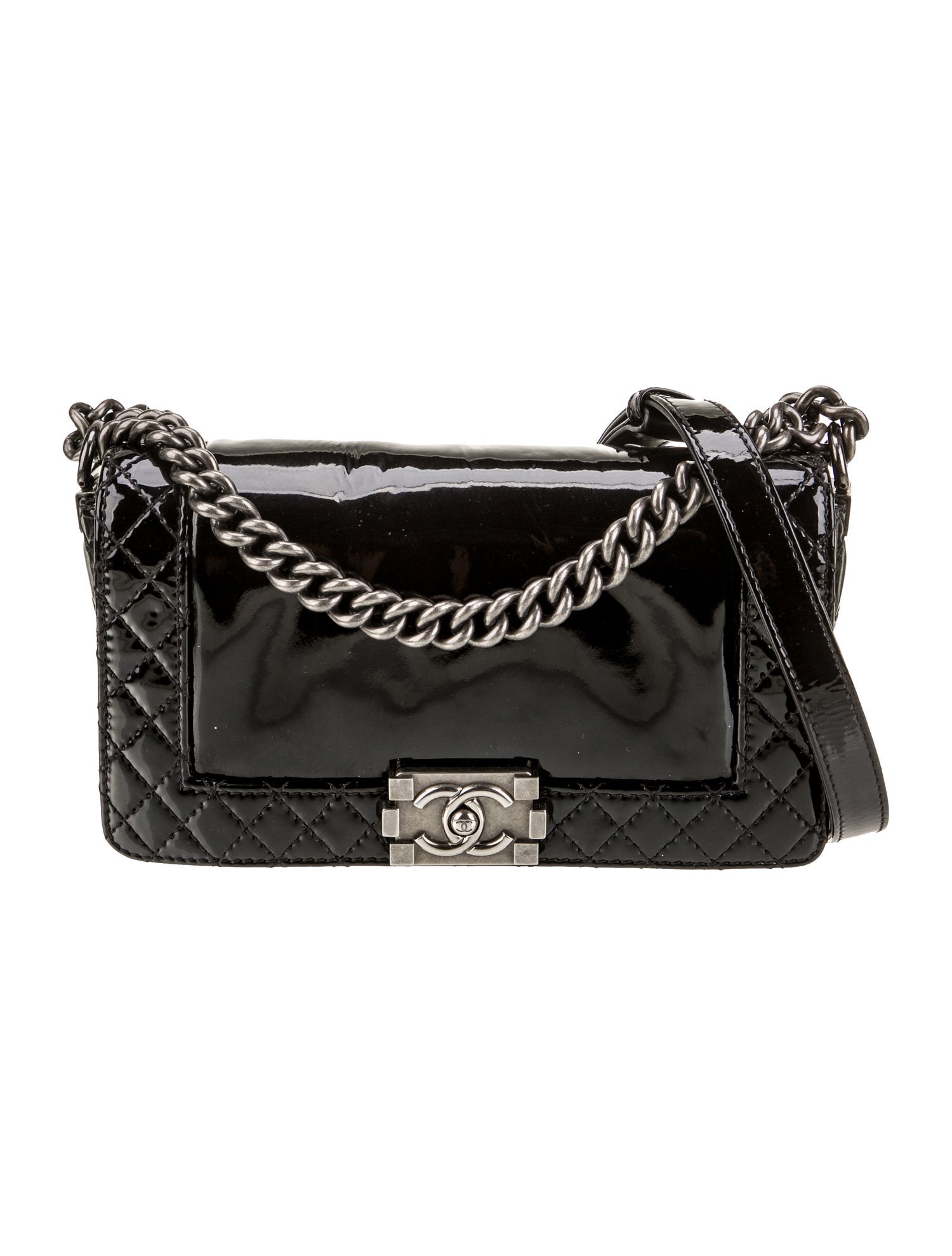 Chanel Medium Patent Reverso Boy Bag