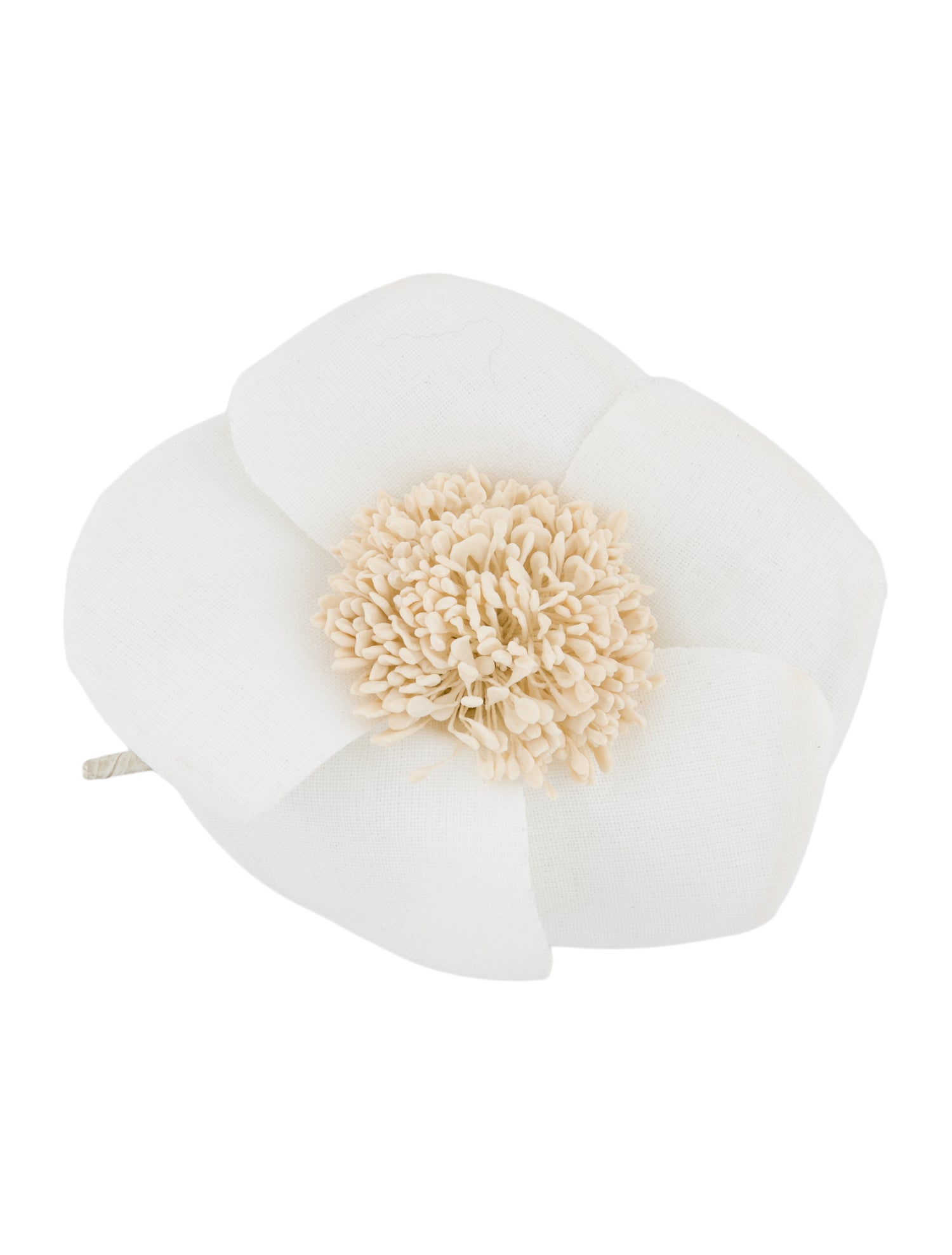 Chanel Vintage Fabric Camellia Brooch