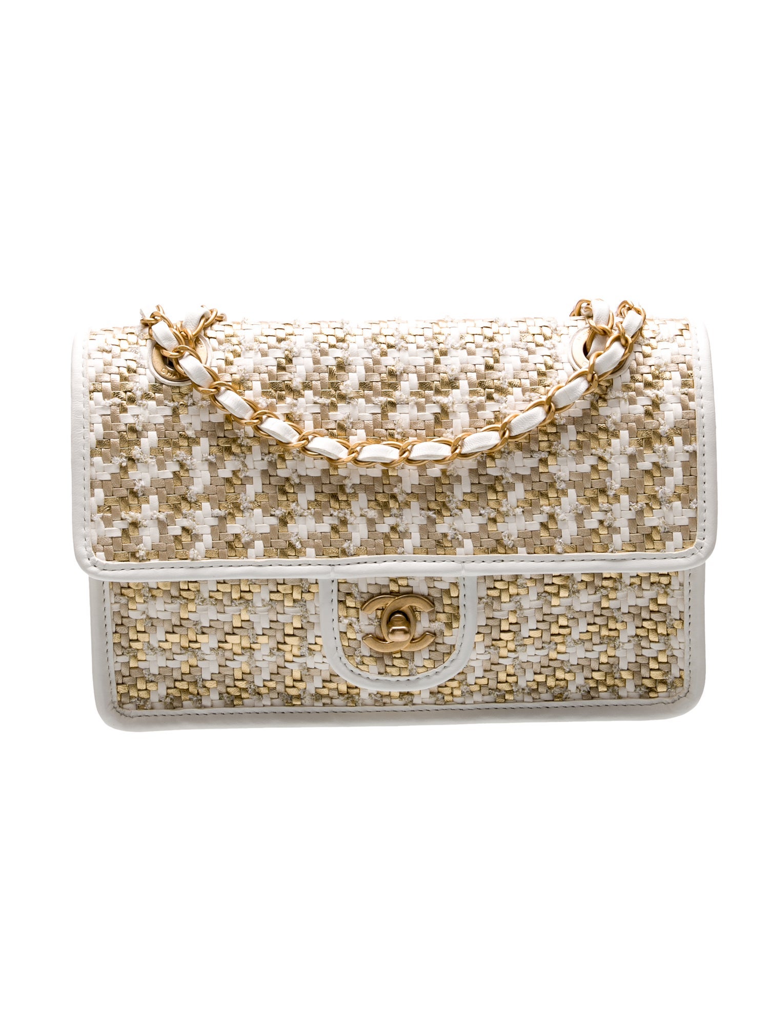Chanel Medium Woven Single Flap Bag