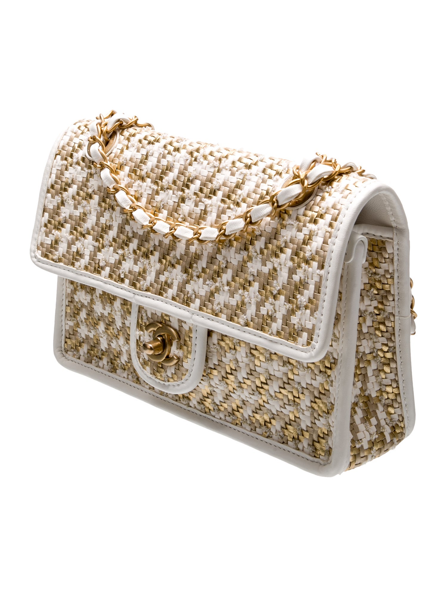 Chanel Medium Woven Single Flap Bag