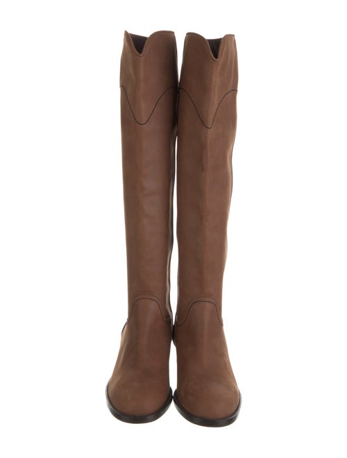 Chanel Interlocking CC Logo Nubuck Riding Boots