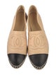Chanel Interlocking CC Logo Leather Espadrilles
