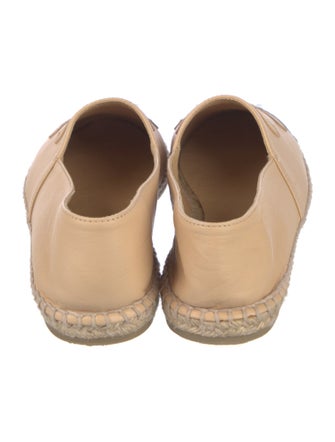 Chanel Interlocking CC Logo Leather Espadrilles