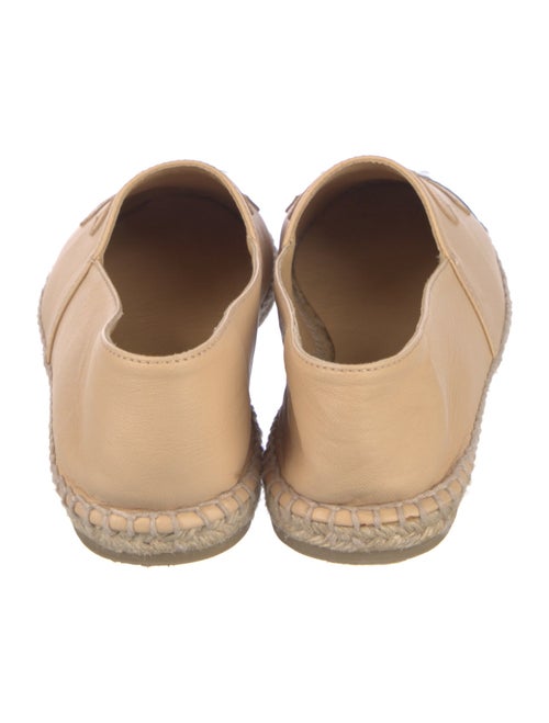 Chanel Interlocking CC Logo Leather Espadrilles