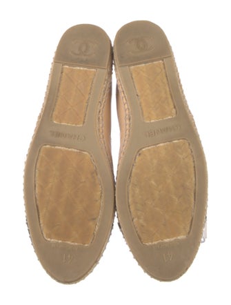 Chanel Interlocking CC Logo Leather Espadrilles