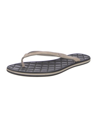 Chanel Interlocking CC Logo Rubber Flip Flops