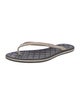 Chanel Interlocking CC Logo Rubber Flip Flops