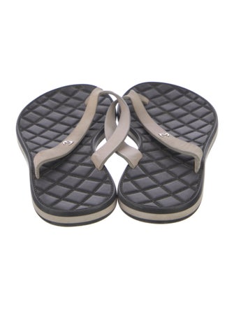 Chanel Interlocking CC Logo Rubber Flip Flops