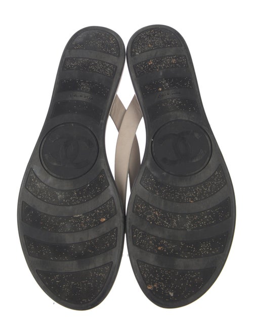 Chanel Interlocking CC Logo Rubber Flip Flops