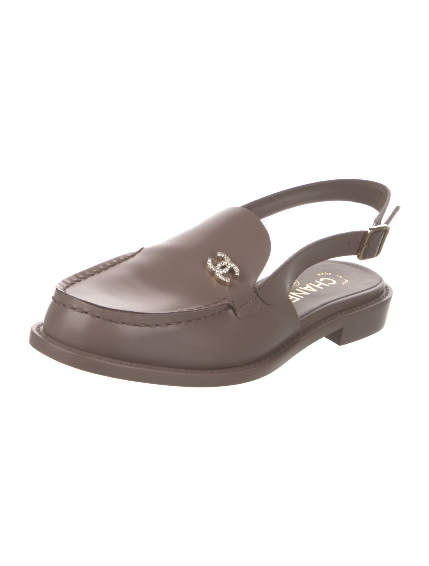 Chanel 2025 Interlocking CC Logo Slingback Flats