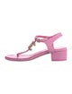 Chanel 2022 Interlocking CC Logo T-Strap Sandals