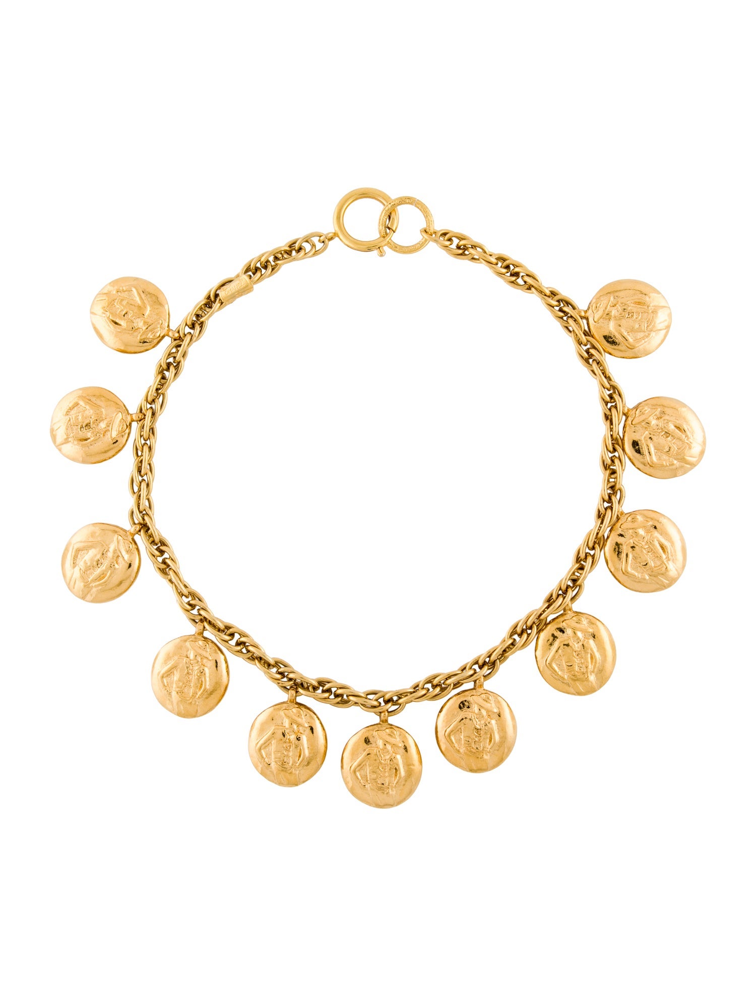 Chanel Vintage Mademoiselle Charm Collar Necklace