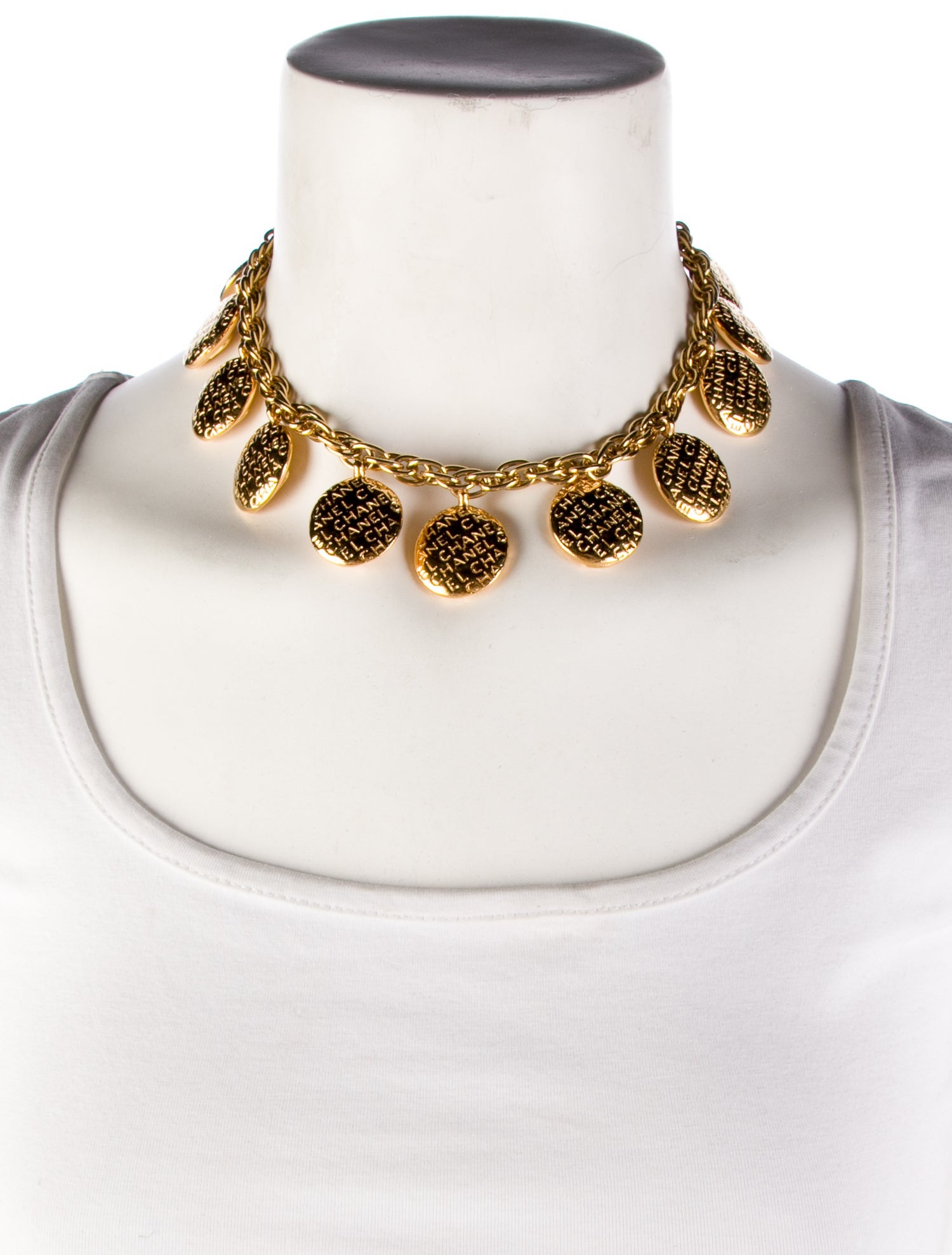 Chanel Vintage Mademoiselle Charm Collar Necklace