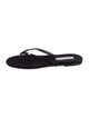 Chanel Interlocking CC Logo Velvet Flip Flops