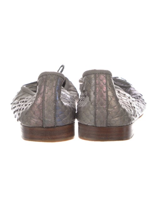 Chanel Interlocking CC Logo Python Ballet Flats