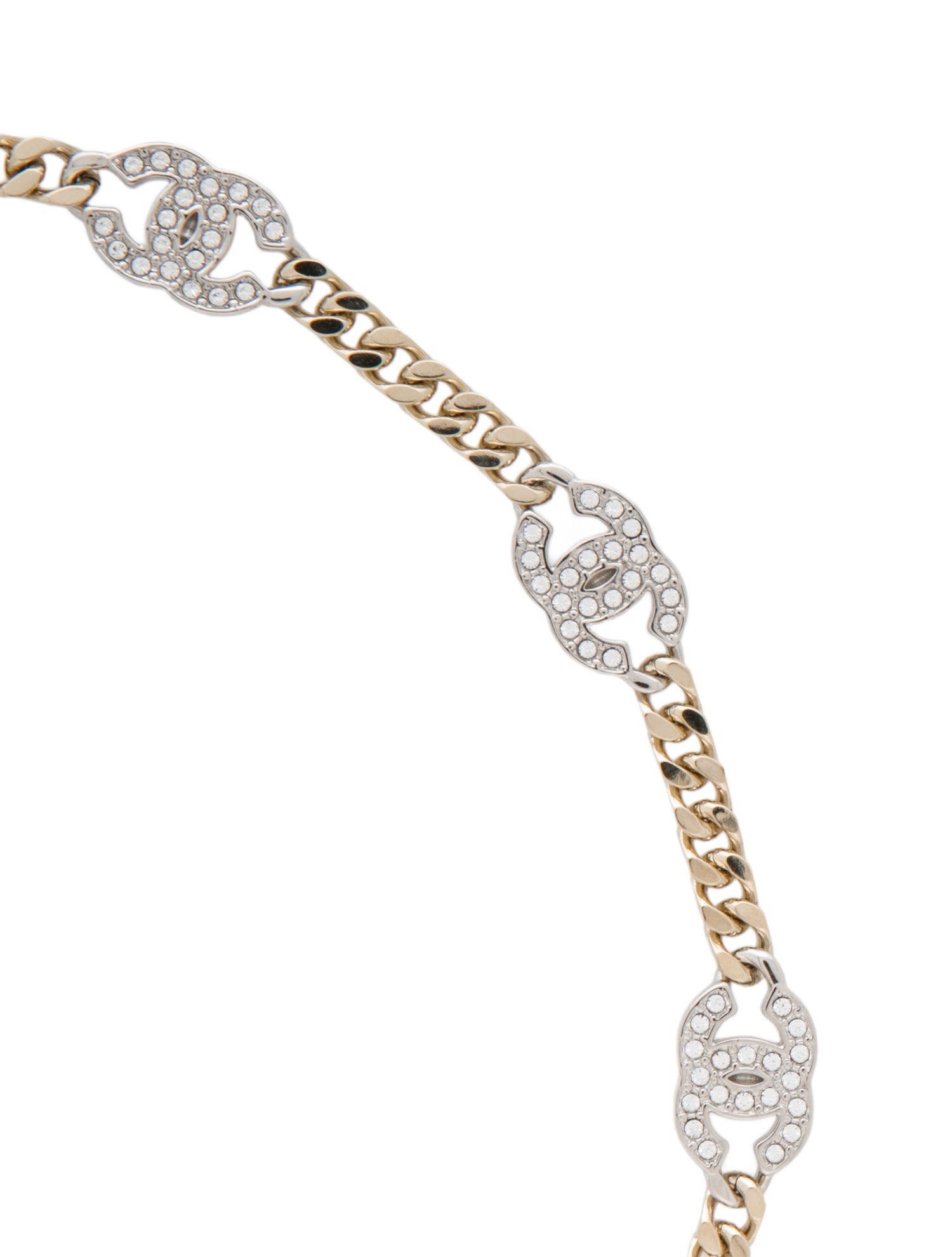 Chanel 2023 Strass CC Station Choker Necklace